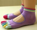 Backless Socks Yoga Socks Socks For Women Sport Socks Purple
