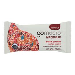 GoMacro Organic Macrobar - Cashew Caramel - 2.1 oz Bars - Case of 12