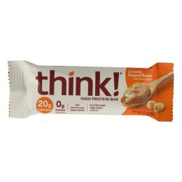 Think Products Thin Bar - Creamy Peanut Butter - Case of 10 - 2.1 oz