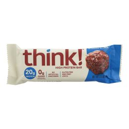 Think Products Thin Bar - Brownie Crunch - Case of 10 - 2.1 oz