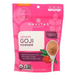 Navitas Naturals Goji Berry Powder - Organic - Freeze-Dried - 8 oz - case of 12