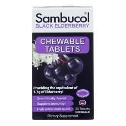 Sambucol - Black Elderberry Immune System Support - Original Formula - 30 Chewable Tablets