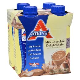 Atkins Advantage RTD Shake Milk Chocolate Delight - 11 fl oz Each / Pack of 4