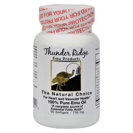 Thunder Ridge 100% Pure Emu Oil - 750 mg - 90 Softgels